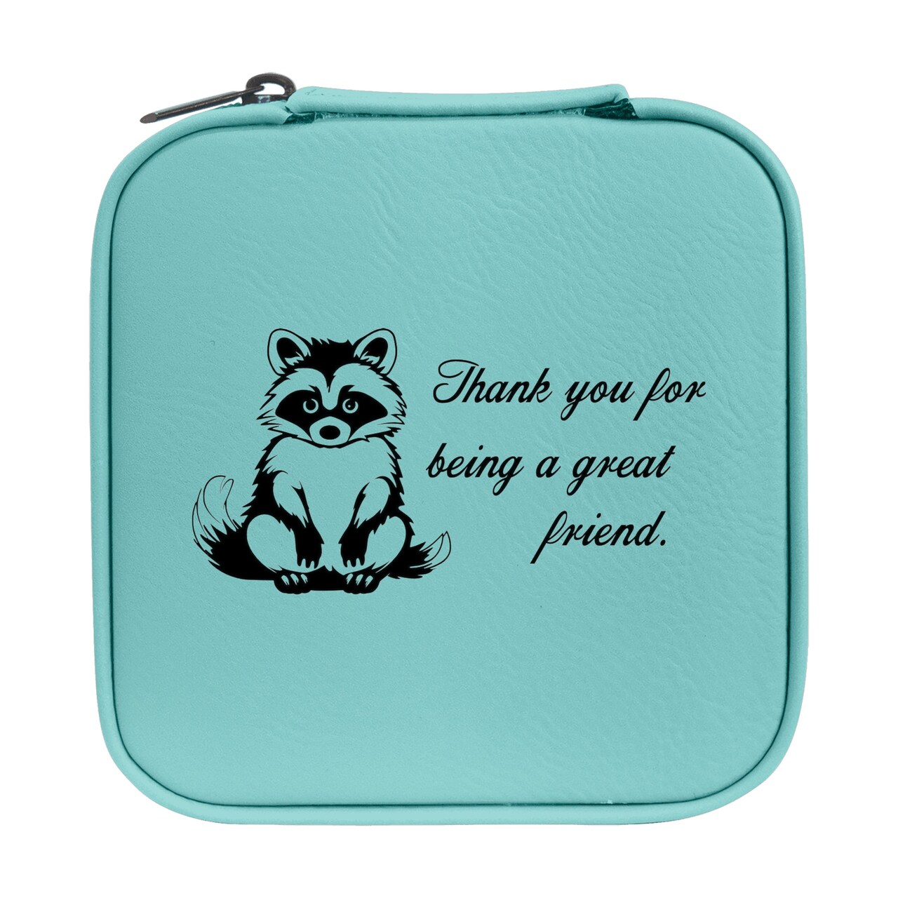 Jewelry Box 4x4 - CUSTOM - Thank you for being a great friend with Raccoon